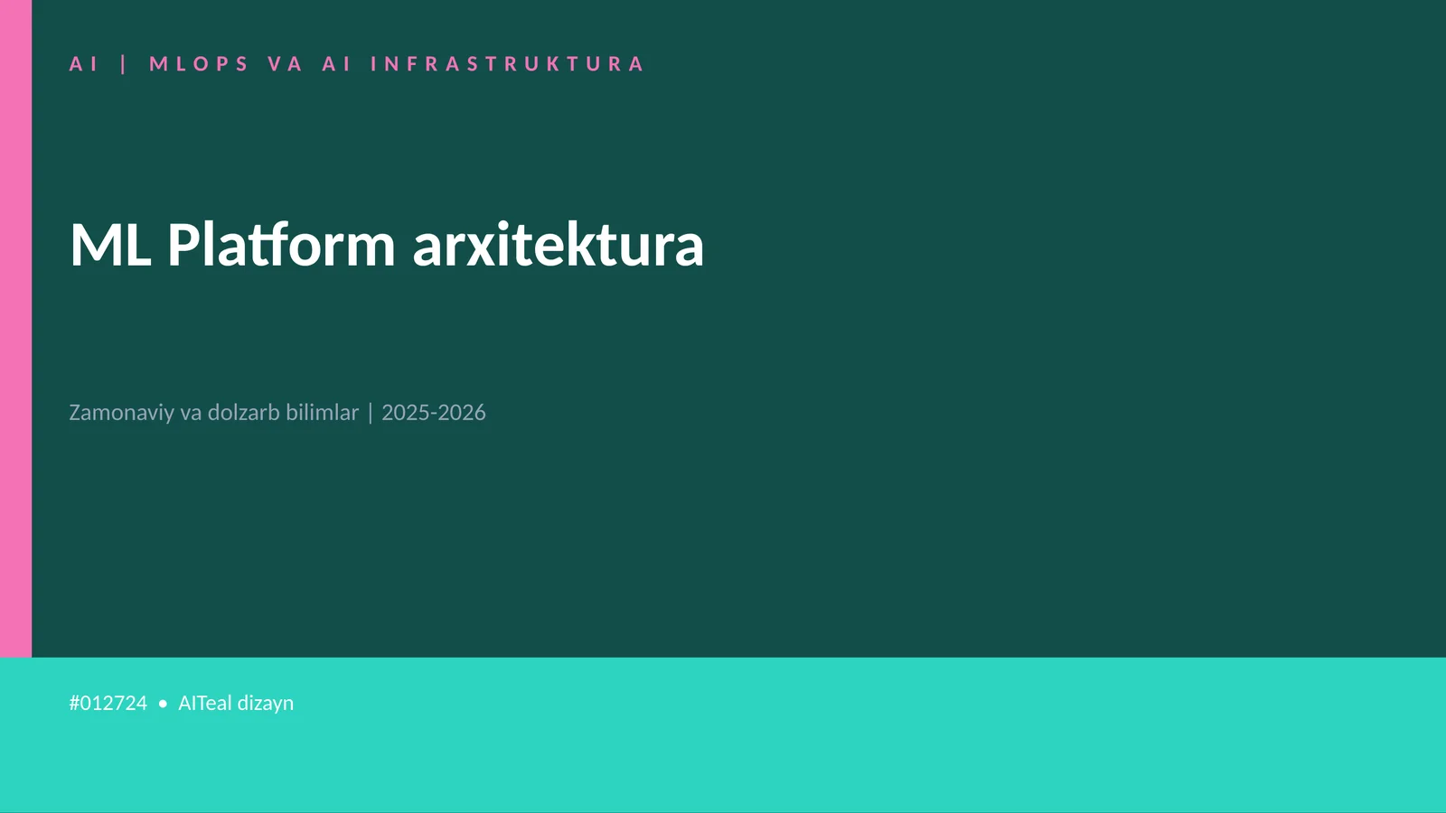ML Platform arxitektura