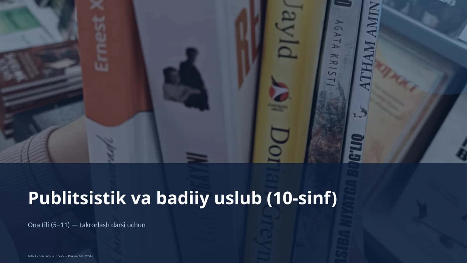 Publitsistik va badiiy uslub (10-sinf)