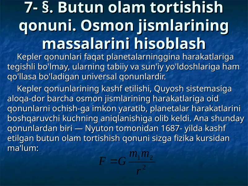 Kepler qonunlari