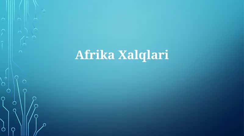 AfrikaXalqlari