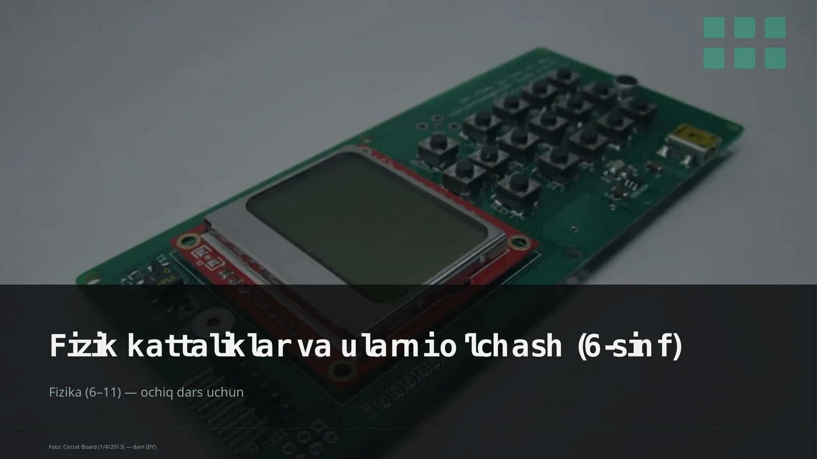 Fizik kattaliklar va ularni o'lchash (6-sinf)