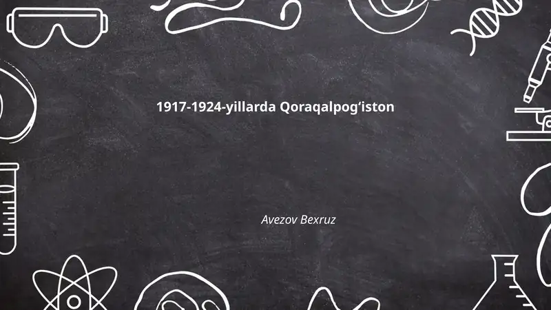 1917-1924-yillarda Qoraqalpog‘iston