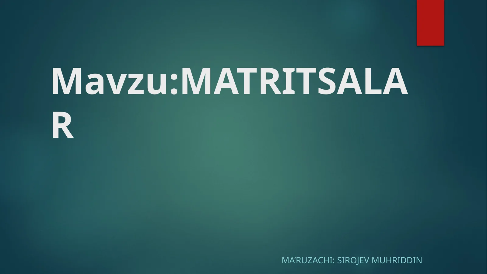 MATRITSALAR