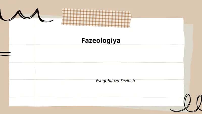 Fazeologiya