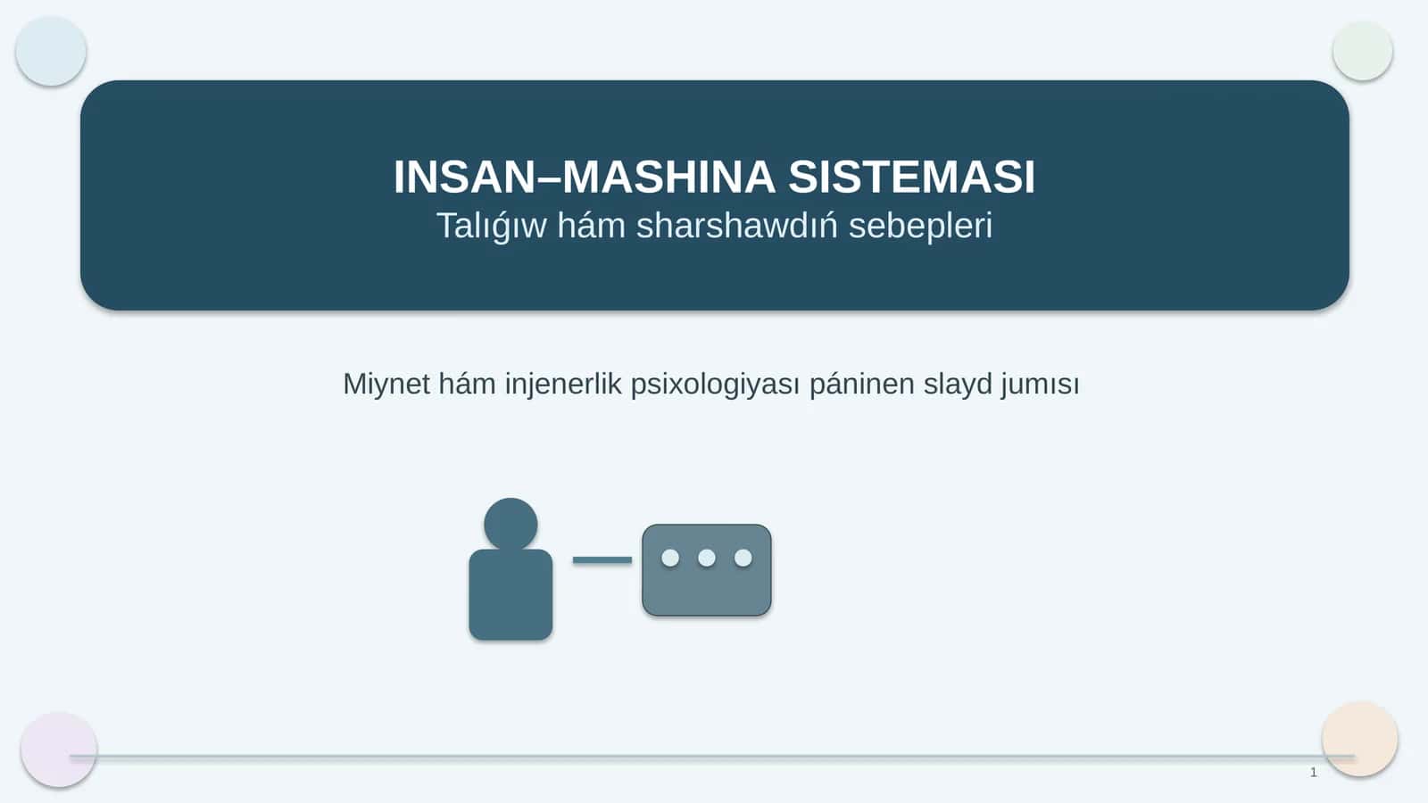INSAN–MASHINA SISTEMASI