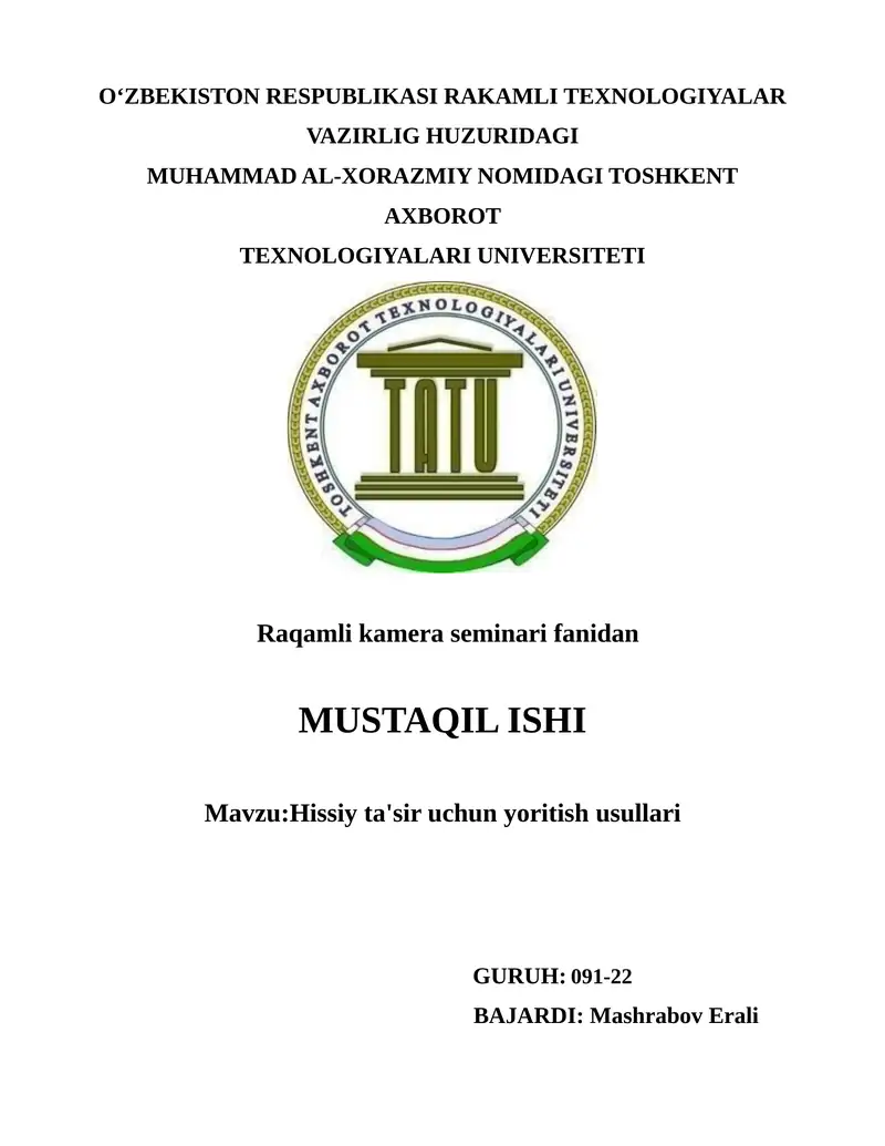Hissiy ta'sir uchun yoritish usullari