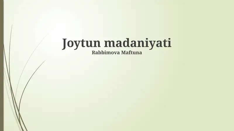 Joytun madaniyati
