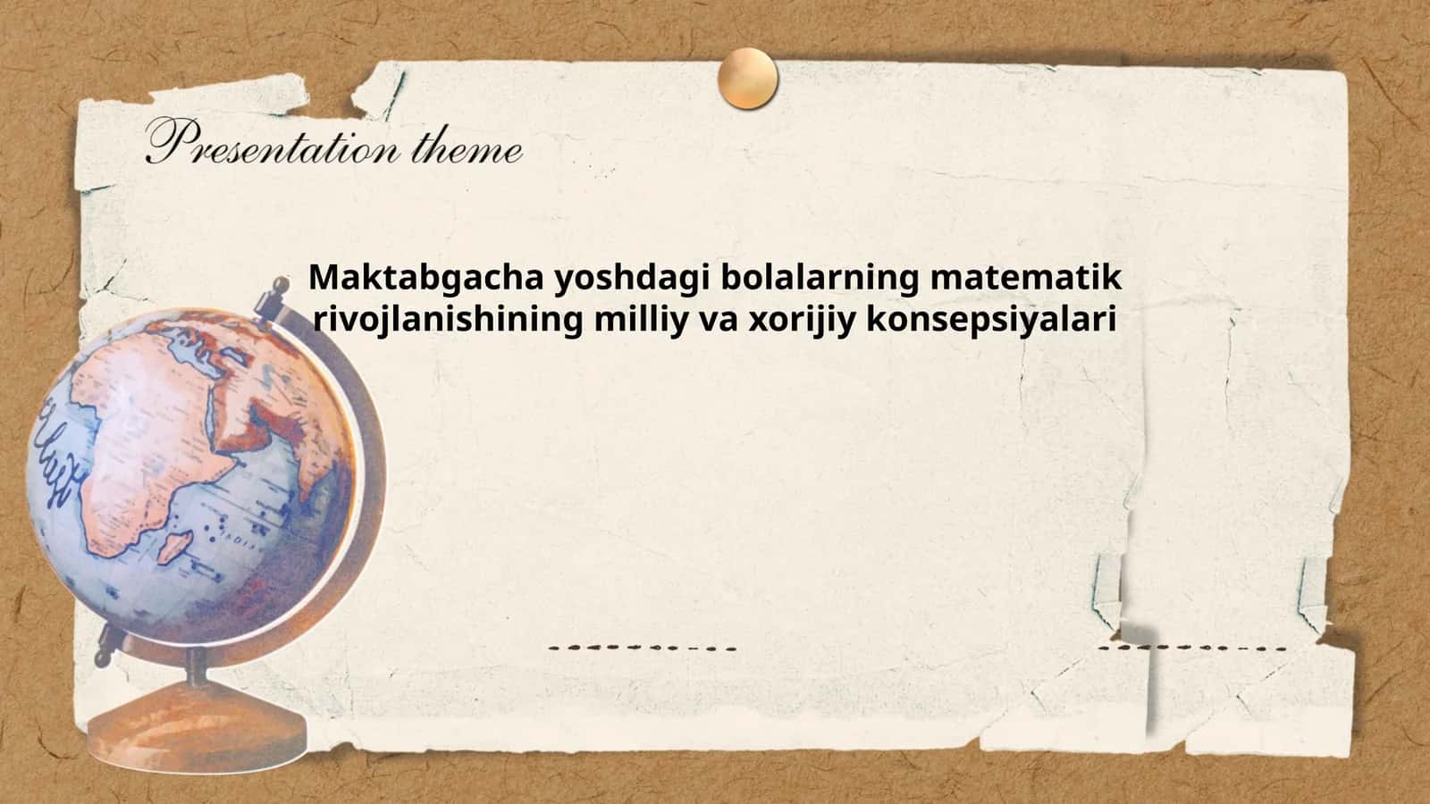 Maktabgacha yoshdagi bolalarning matematik rivojlanishining milliy va xorijiy konsepsiyalari