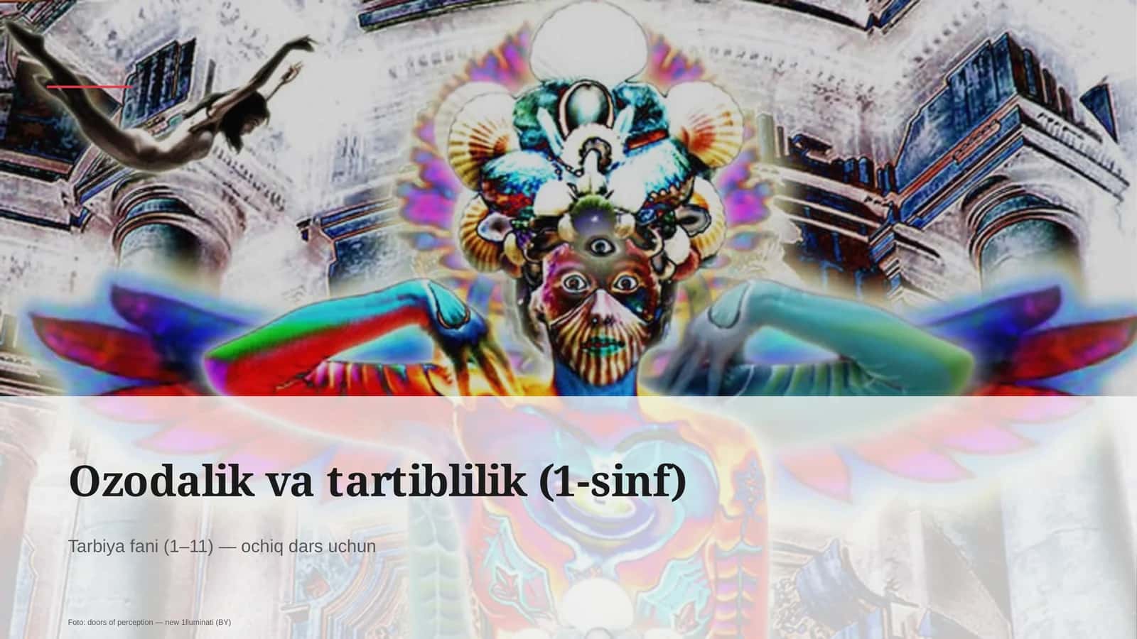 Ozodalik va tartiblilik (1-sinf)