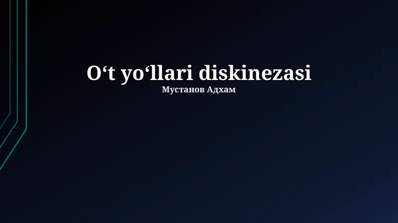 Oʻt yoʻllari diskinezasi