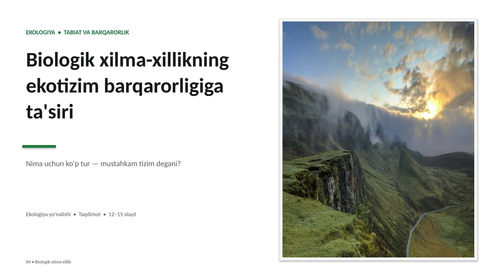 BIOLOGIK XILMA-XILLIK
