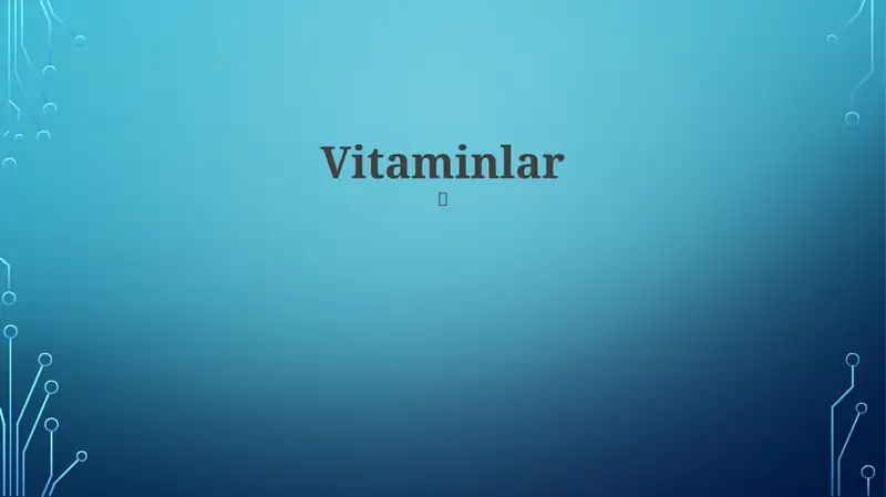 Vitaminlar