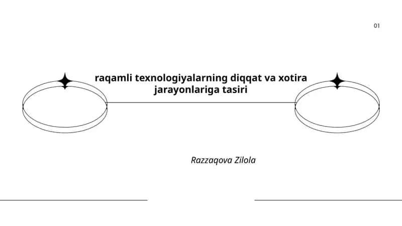 Raqamli texnologiyalarning diqqat va xotira jarayonlariga tasiri