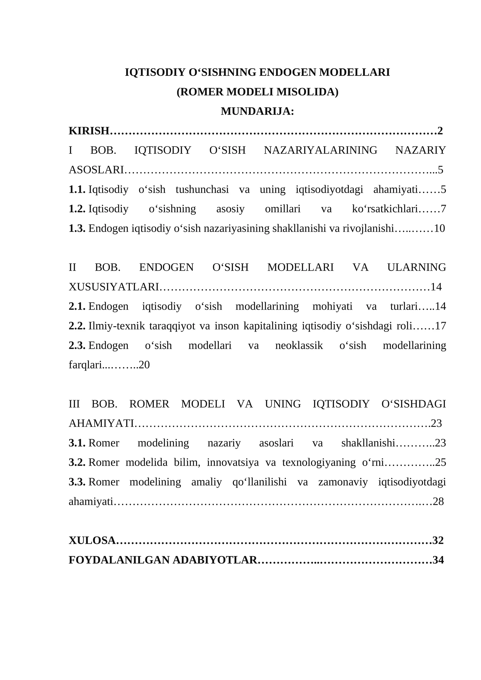 Romer modeli