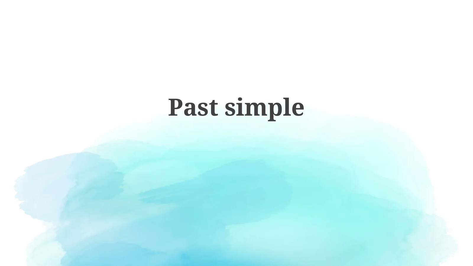 Past Simple: Formation and Usage