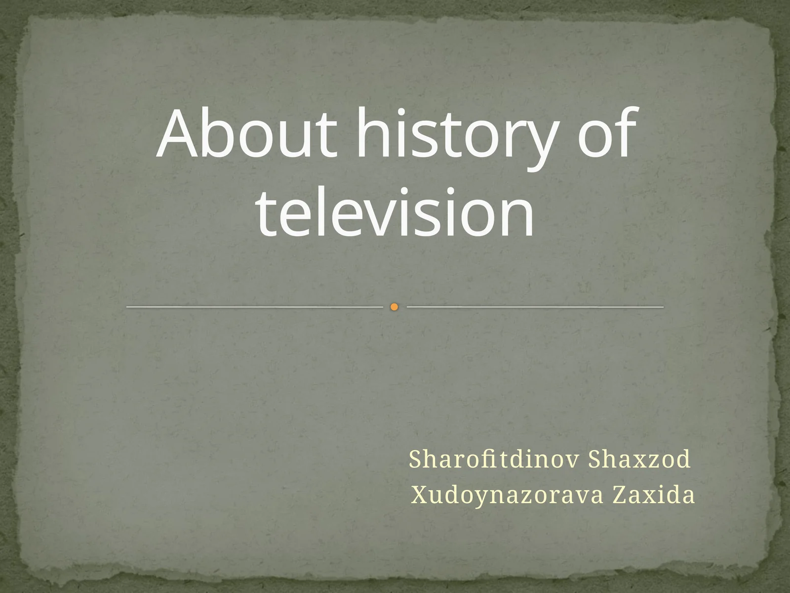 About history of television