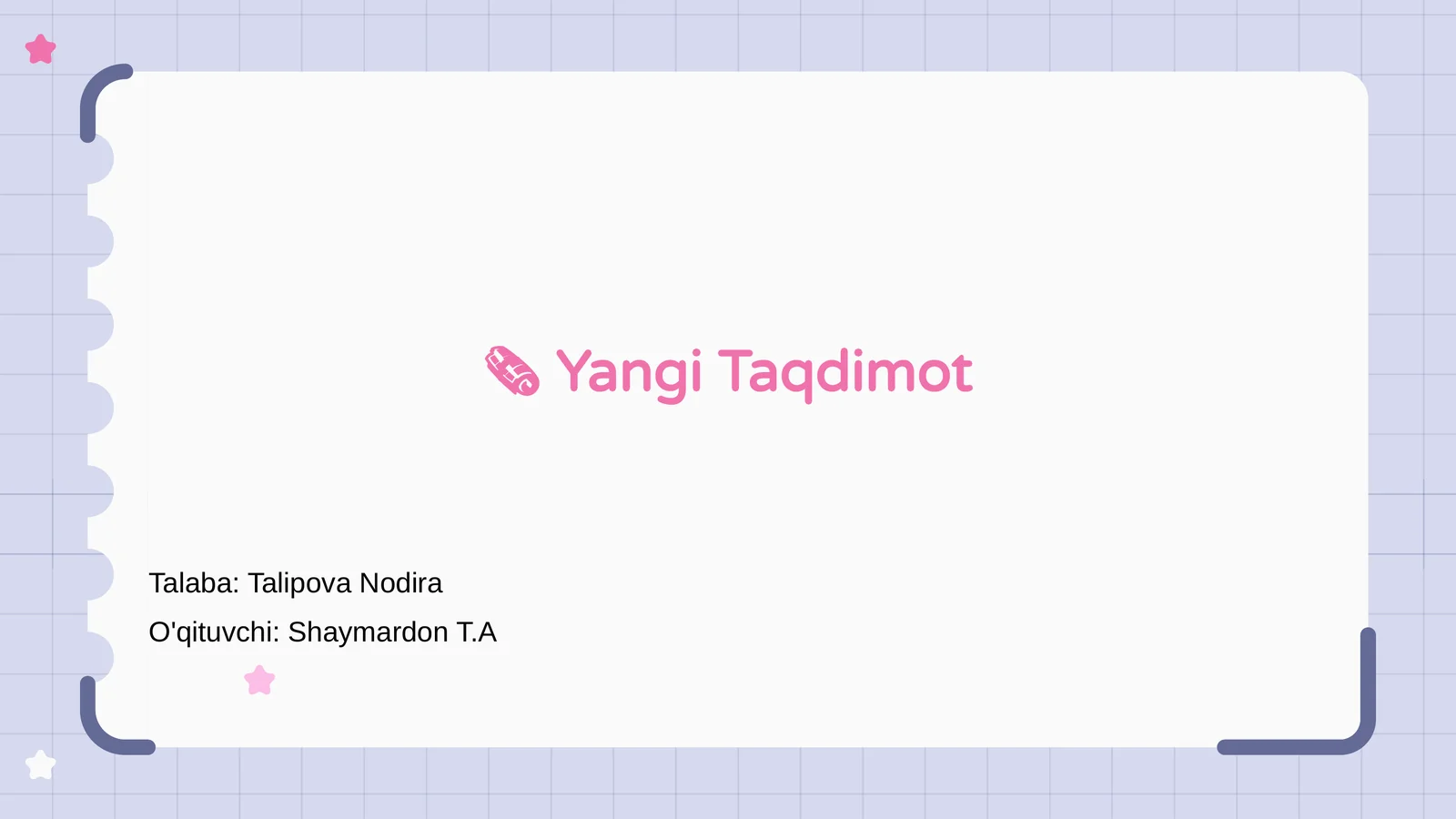 Yangi Taqdimot