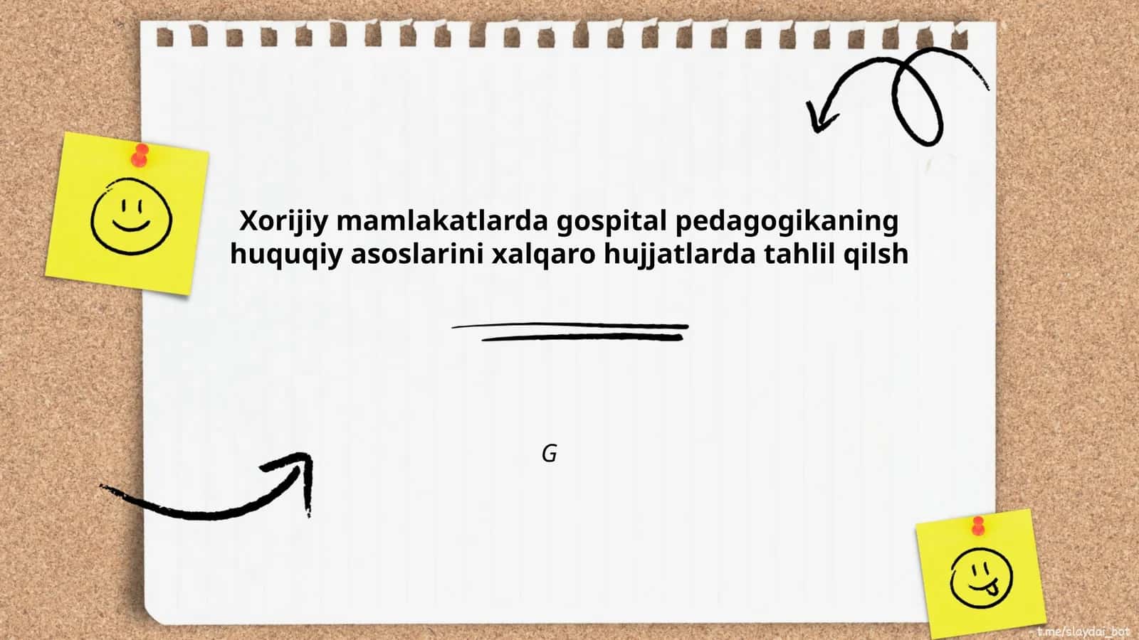 Gospital pedagogikaning tushunchasi va ahamiyati