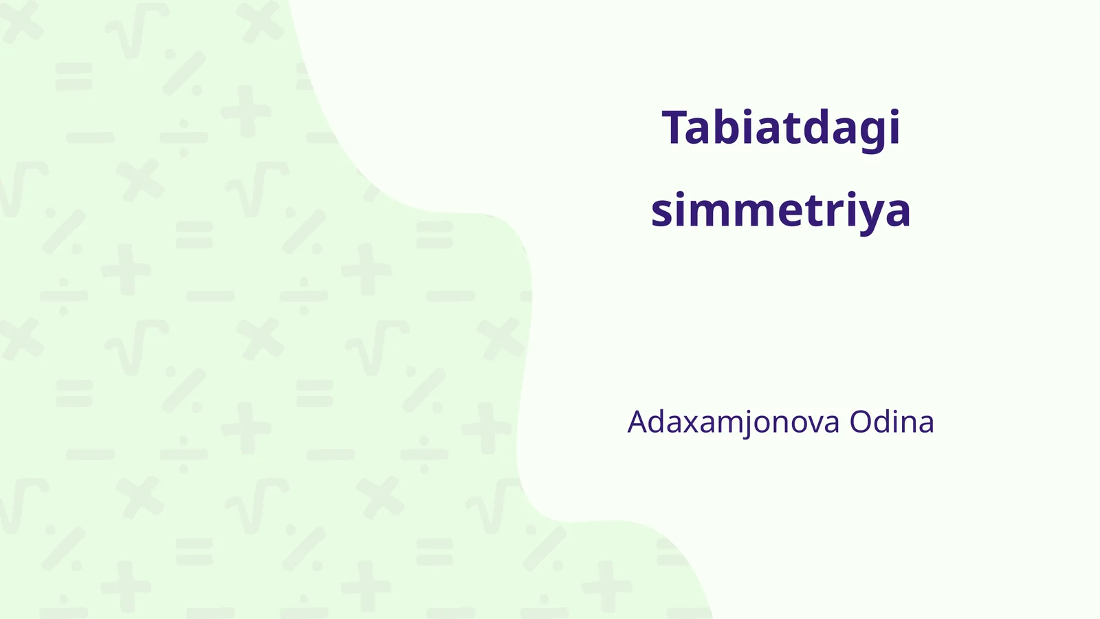 Tabiatdagi simmetriya