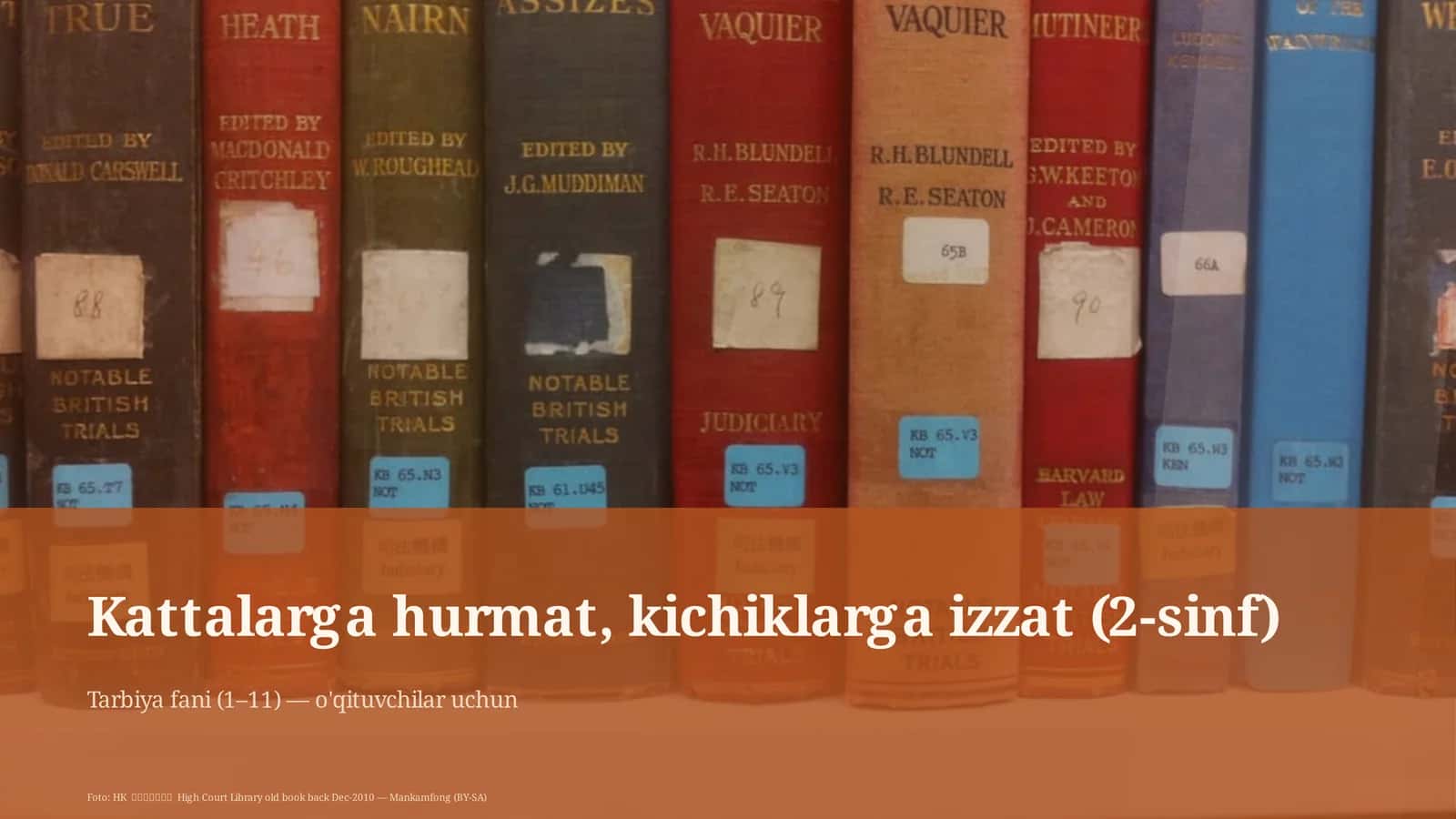 Kattalarga hurmat, kichiklarga izzat (2-sinf)