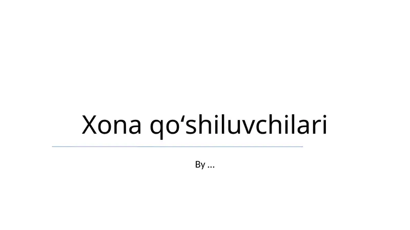 Xona qoʻshiluvchilari