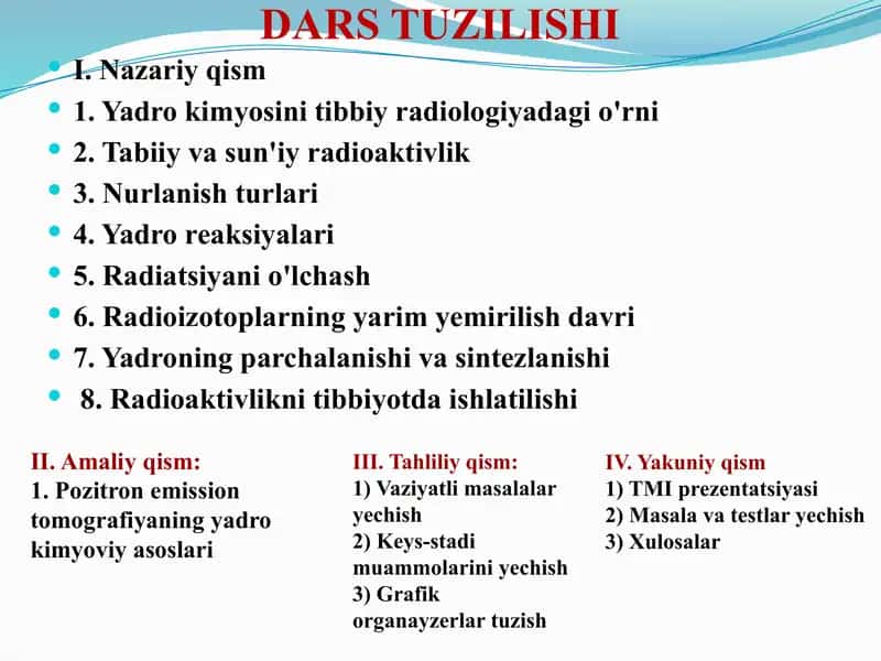 Radiologiya va Nuklear Tibbiyot