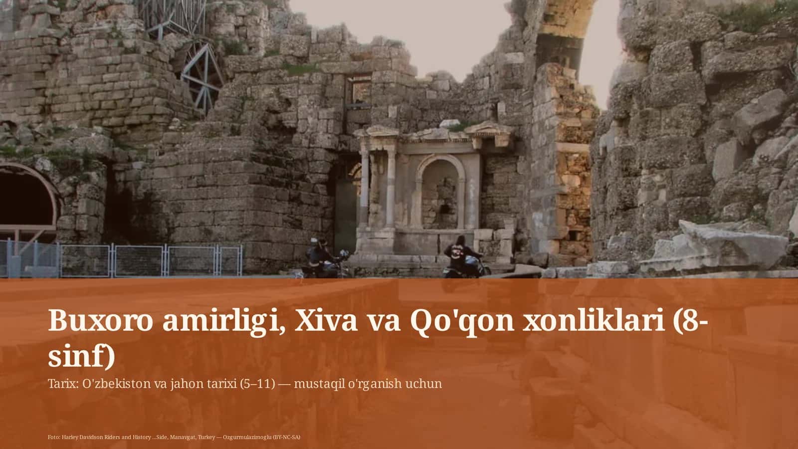 Buxoro amirligi, Xiva va Qo'qon xonliklari (8-sinf)
