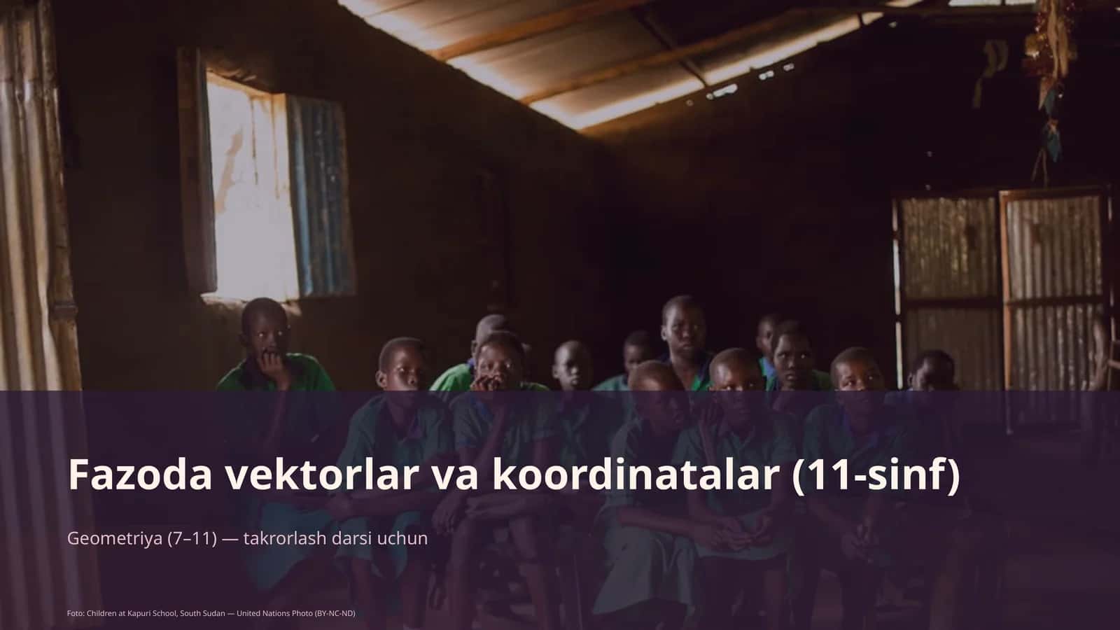 Fazoda vektorlar va koordinatalar (11-sinf)