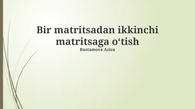 Matritsalar fazosi