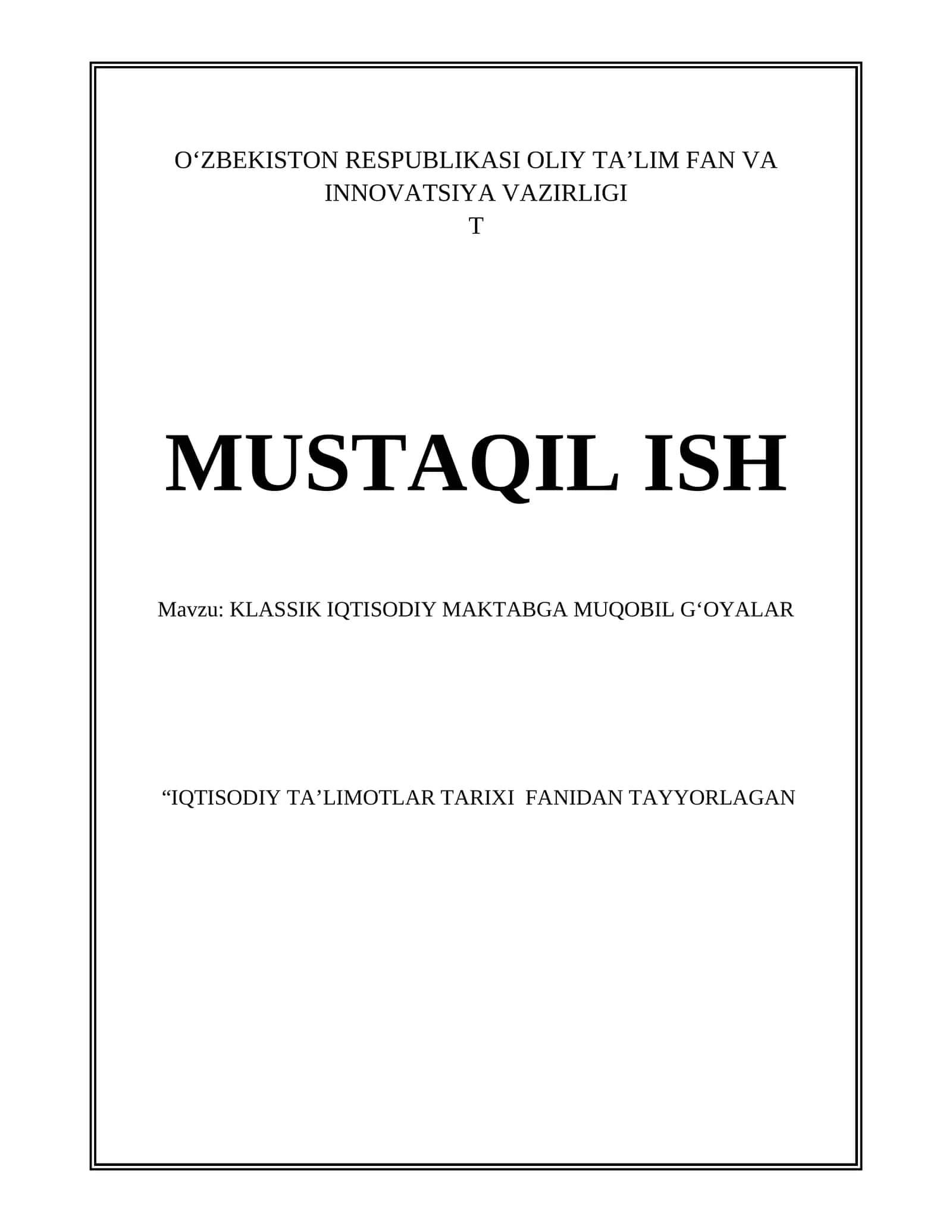 Iqtisodiy Institutsionalizm