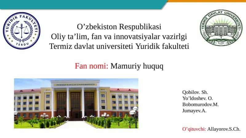 Mamuriy huquq