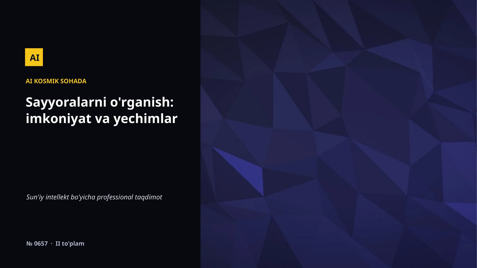 AI KOSMIK SOHADA