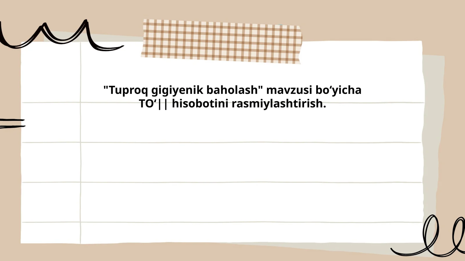 Tuproq gigiyenik baholash
