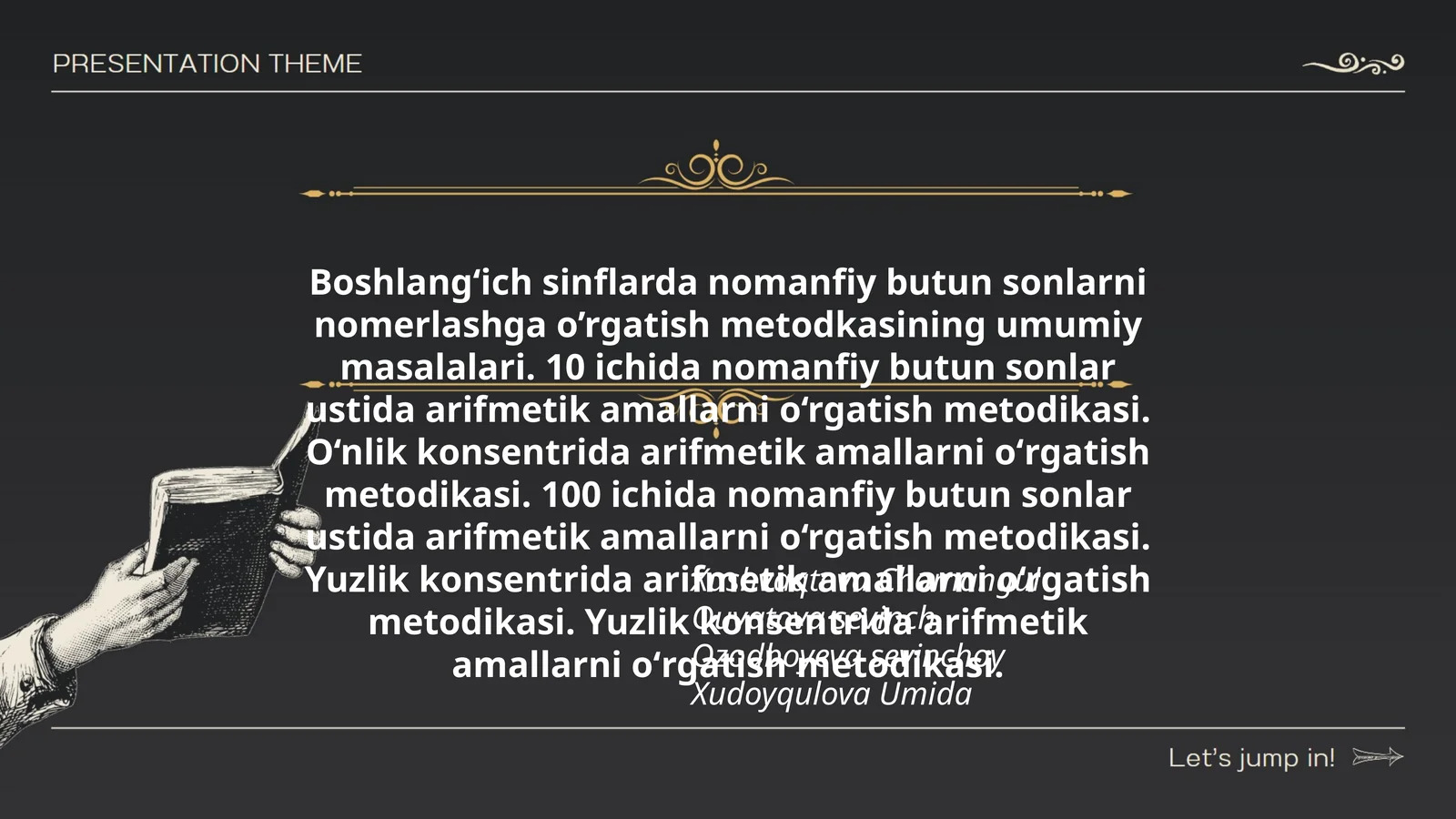 O‘nlik konsentrida arifmetik amallarni oʻrgatish metodikasi