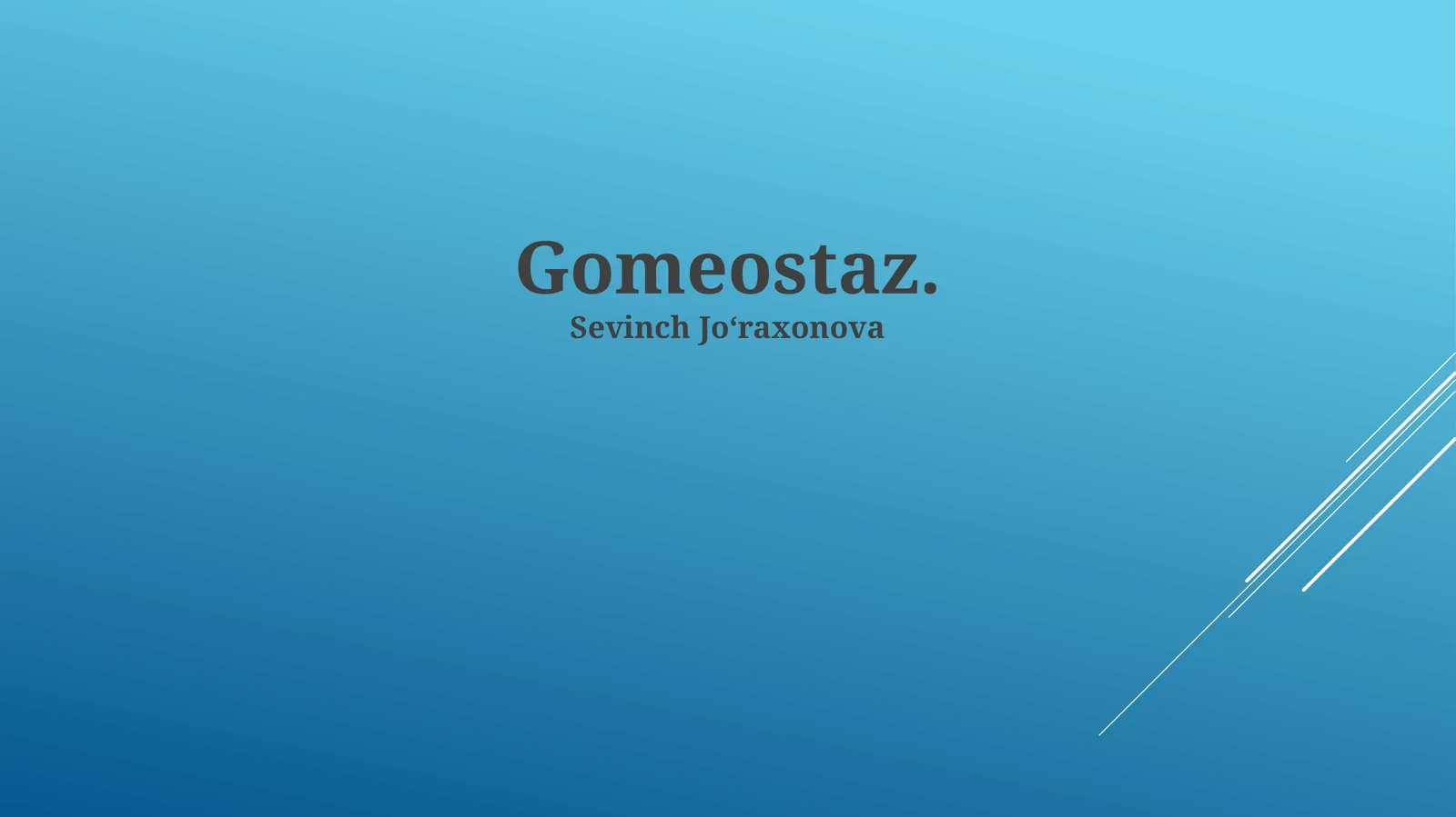 Gomeostaz