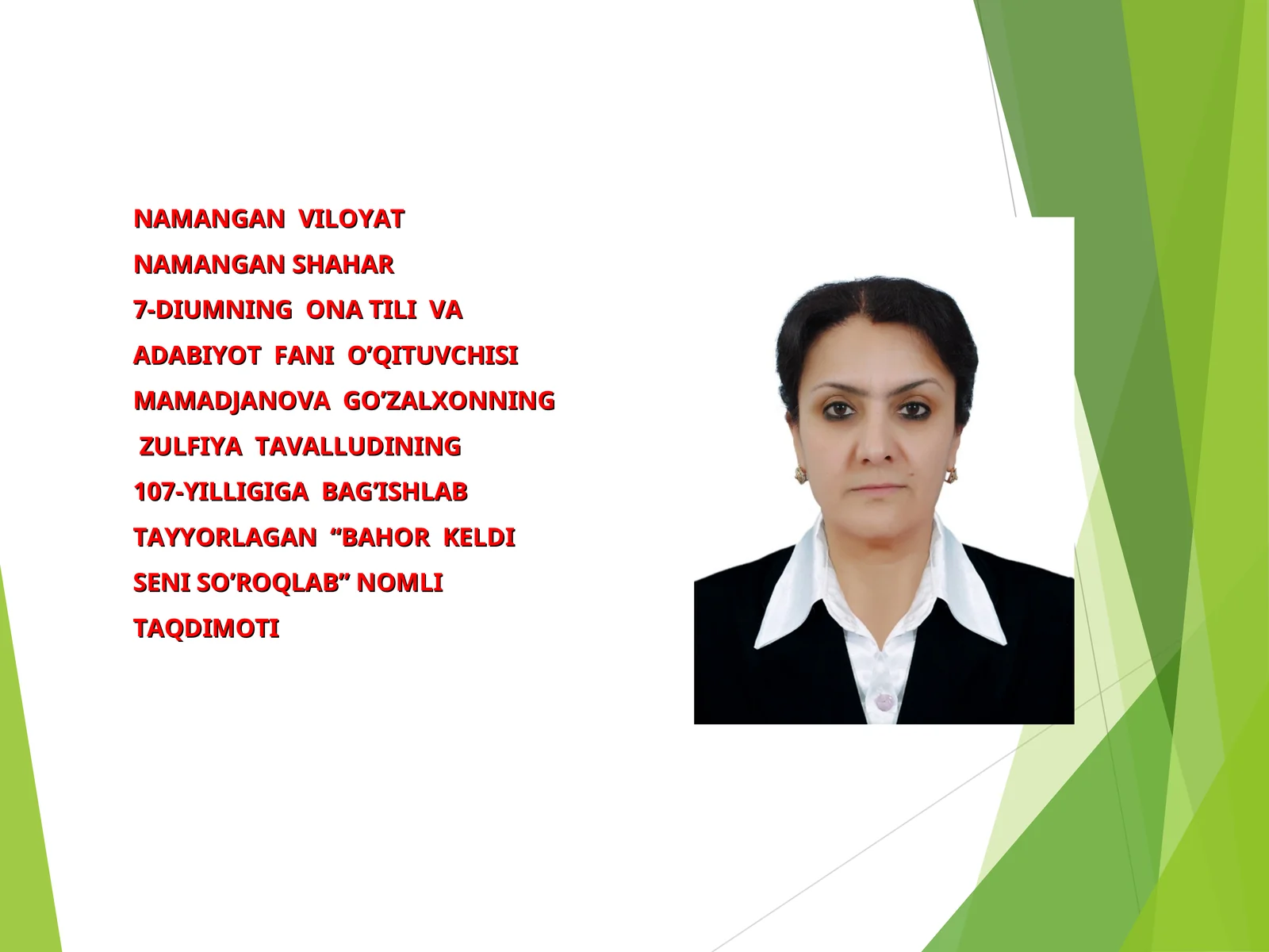BAHOR KELDI SENI SO’ROQLAB