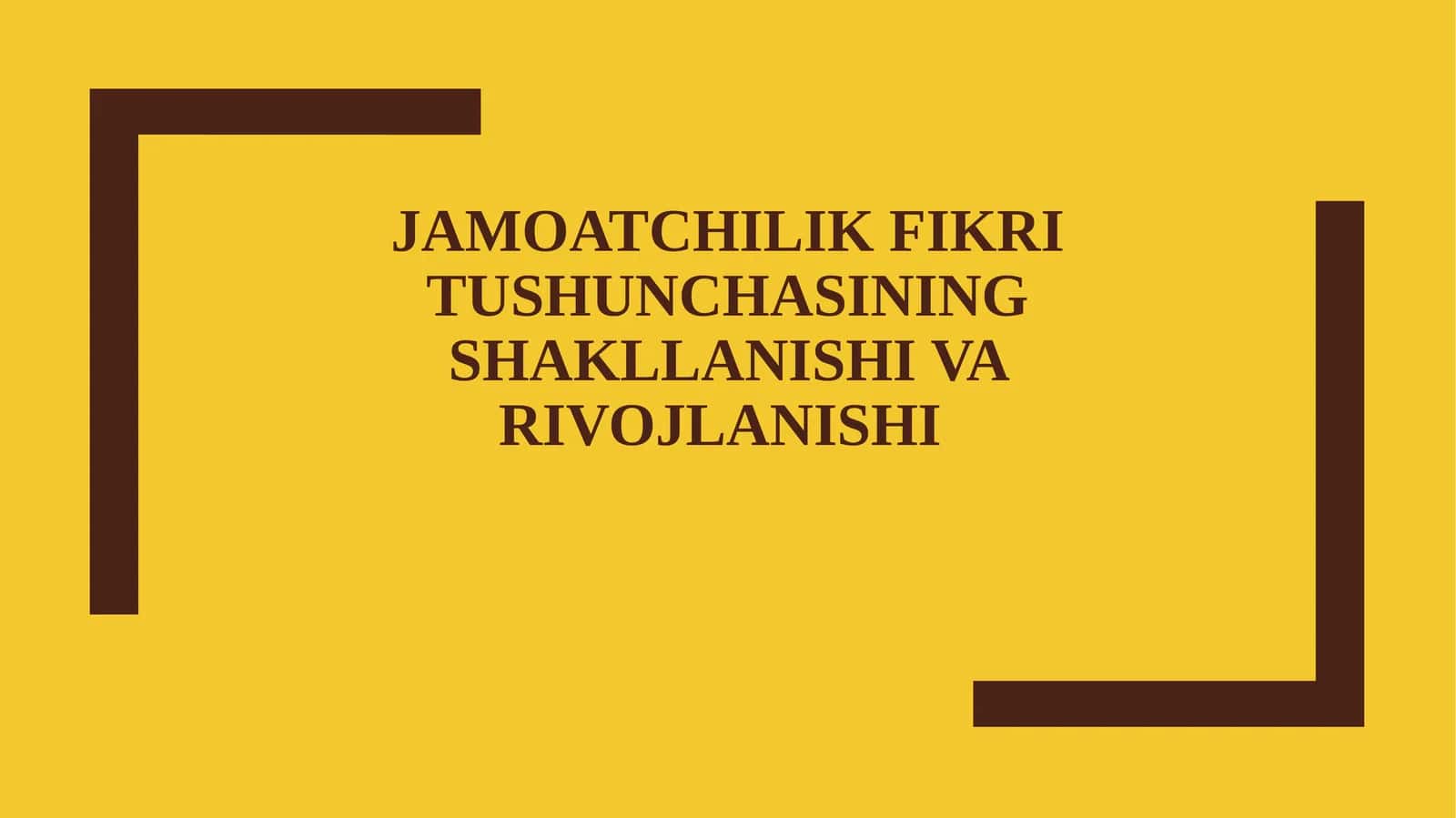 Jamoatchilik fikri tushunchasining shakllanishi va rivojlanishi