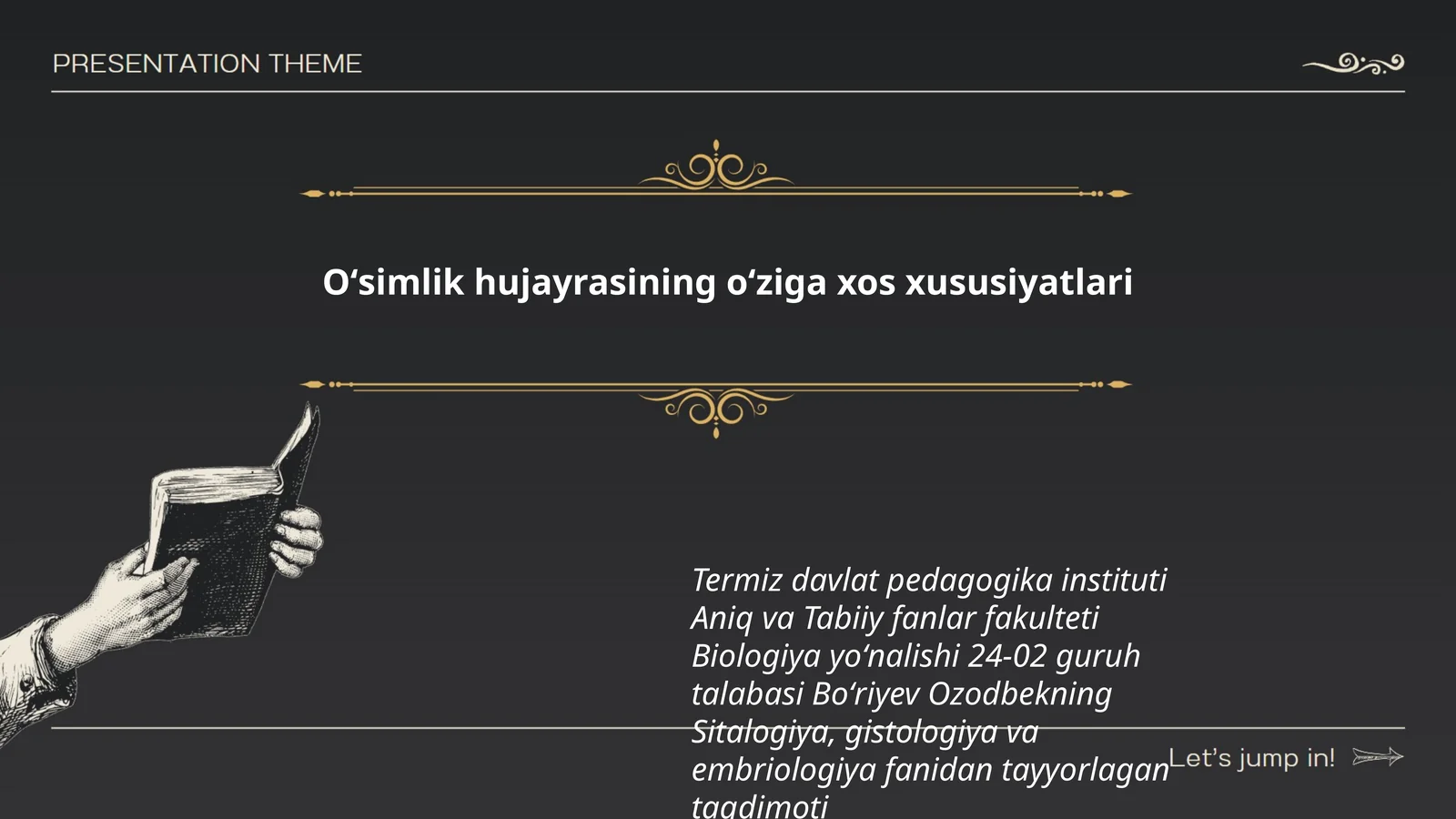 Oʻsimlik hujayrasining oʻziga xos xususiyatlari