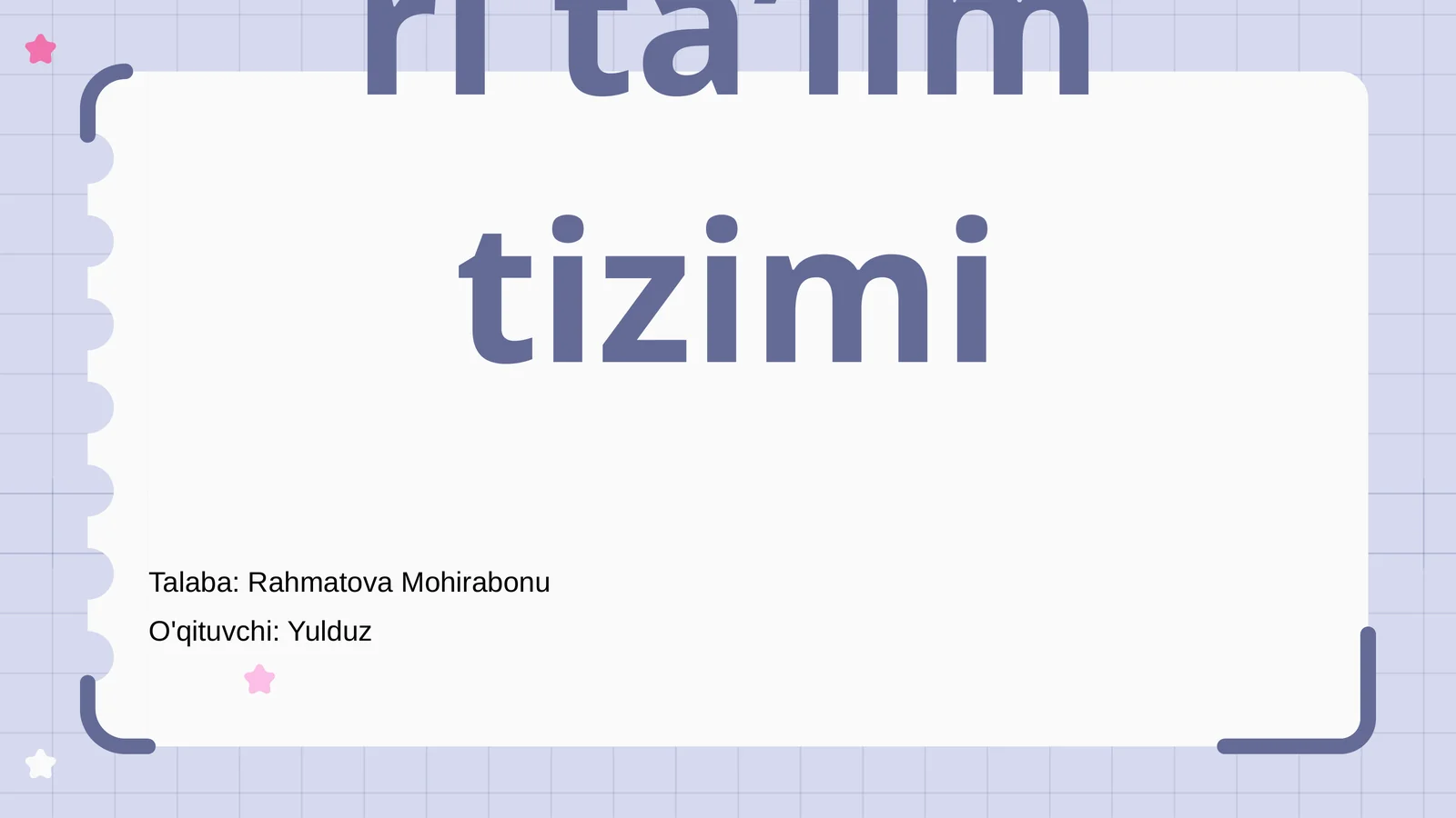 Markaziy Osiyo davlatlari taʼlim tizimi
