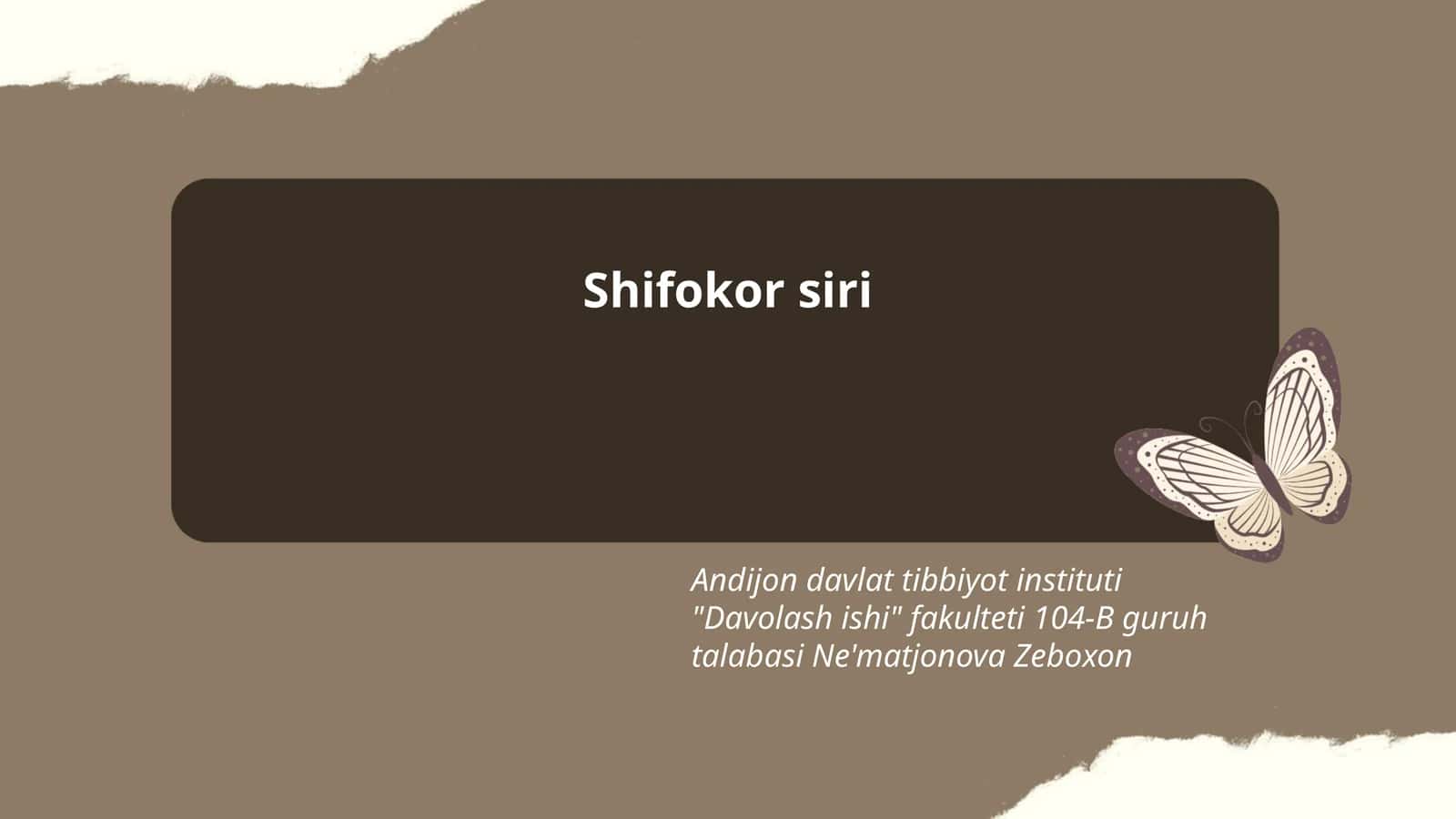 Shifokor siri