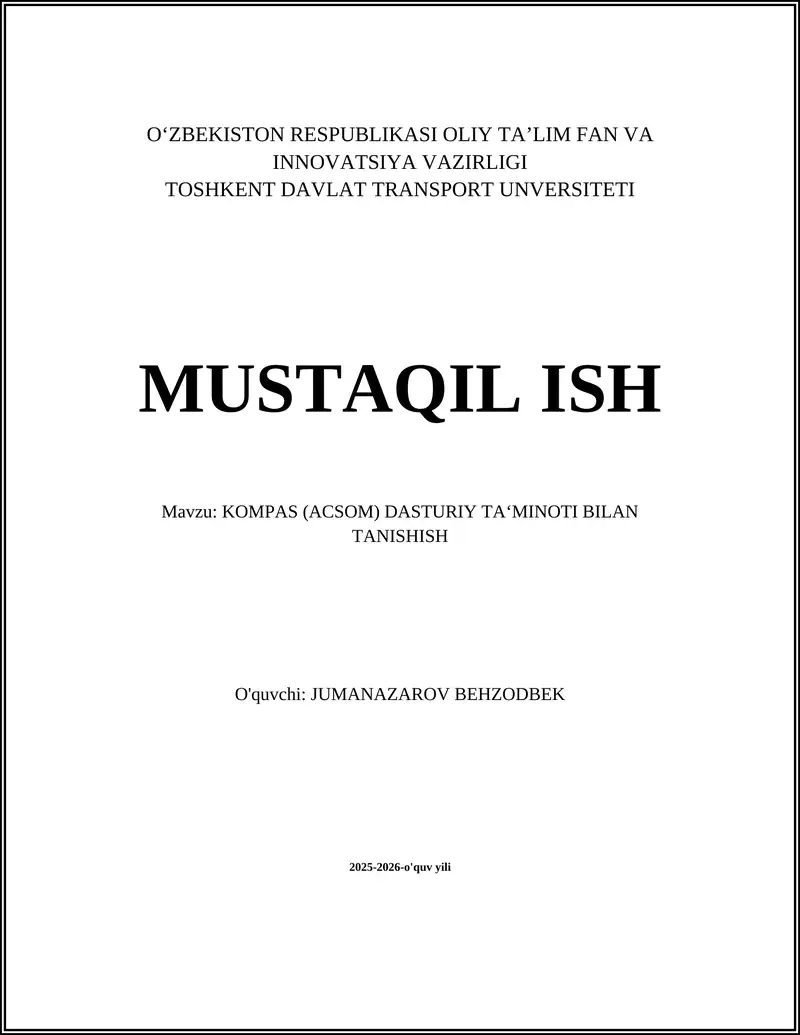 KOMPAS (ACSOM) DASTURI