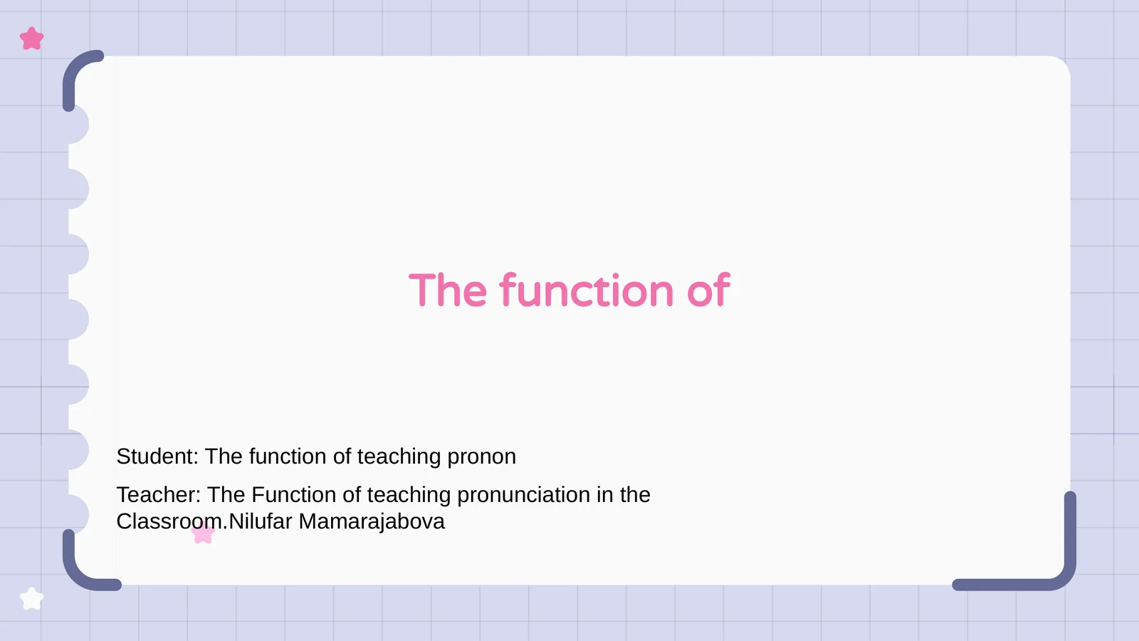 The Function of the Nervous System