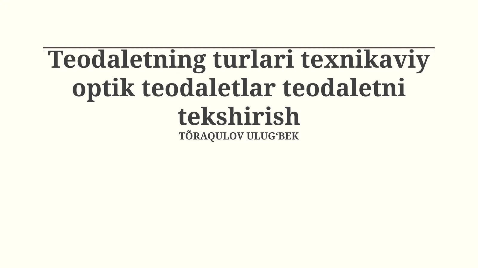 Teodolitlarni bellash