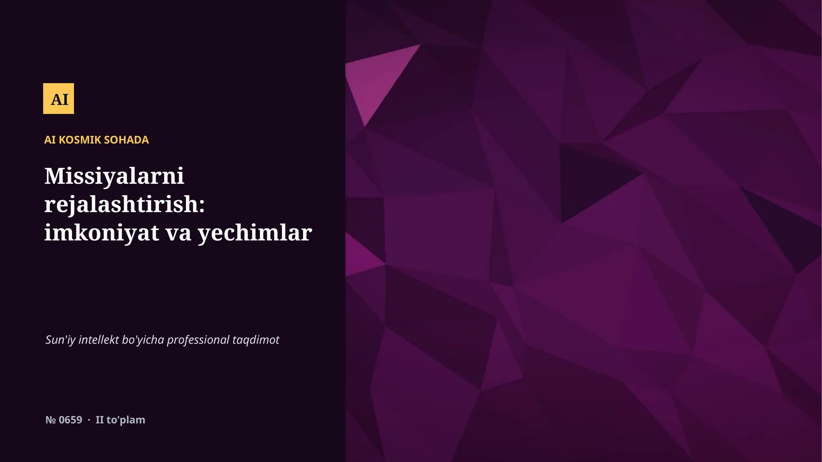 AI KOSMIK SOHADA
