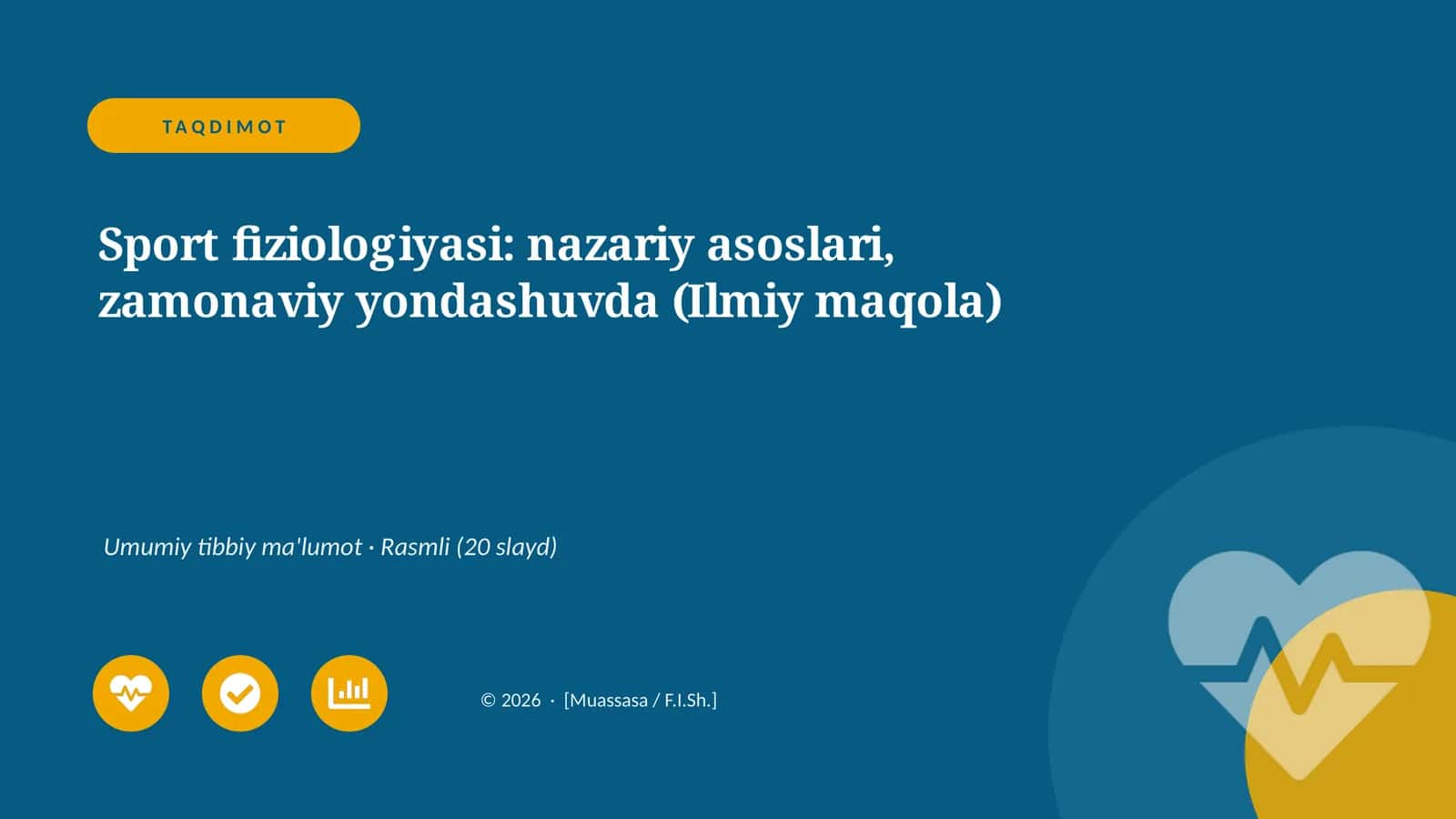 Sport fiziologiyasi: nazariy asoslari, zamonaviy yondashuvda (Ilmiy maqola)