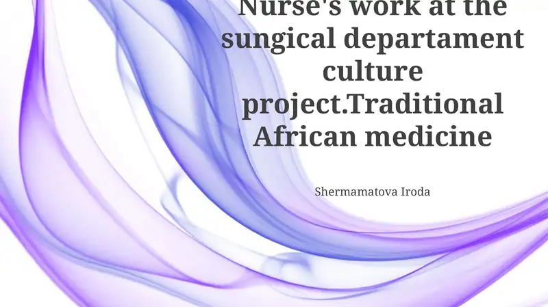 Traditional African Medicine in Surgical Care