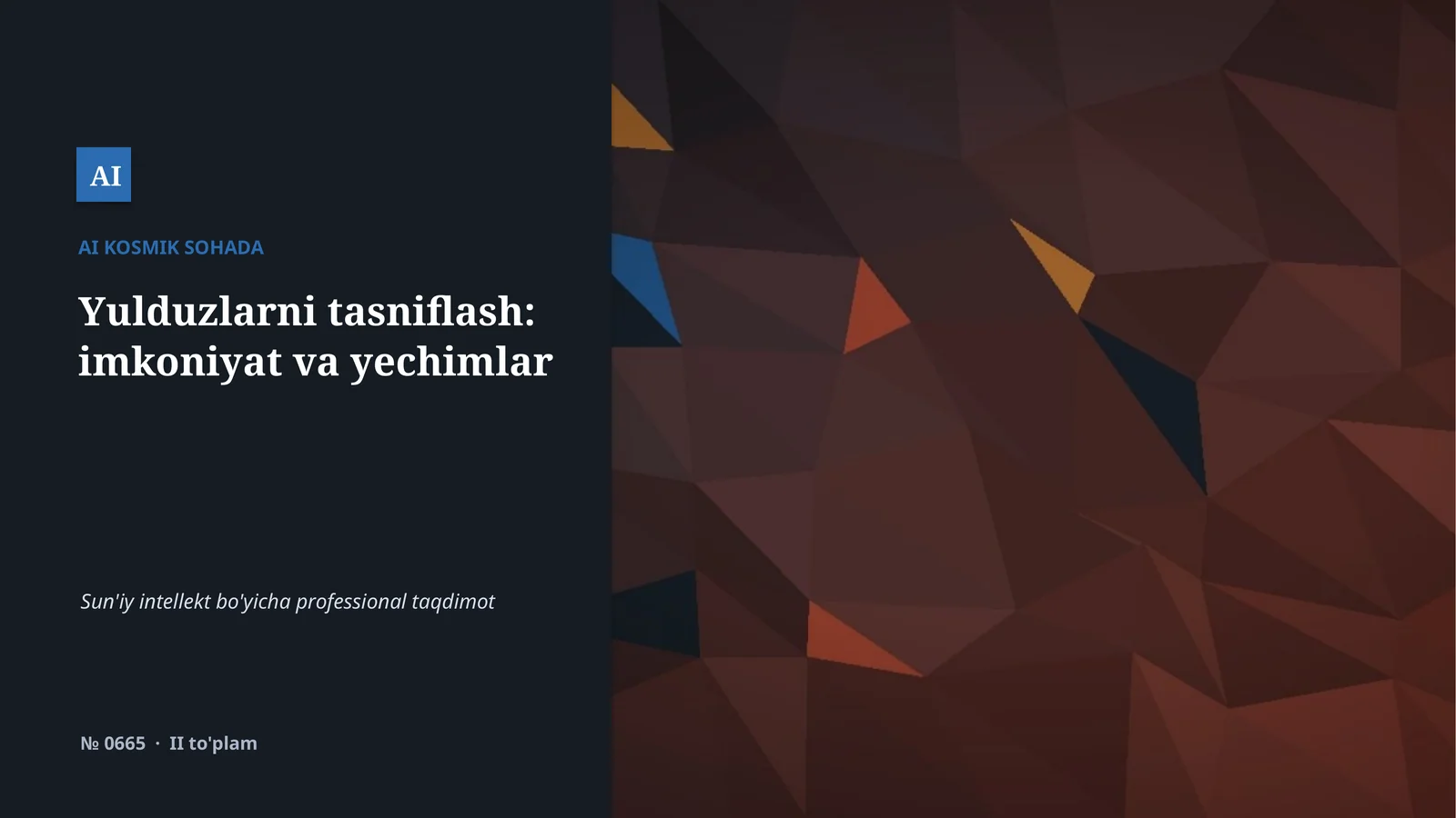 AI KOSMIK SOHADA