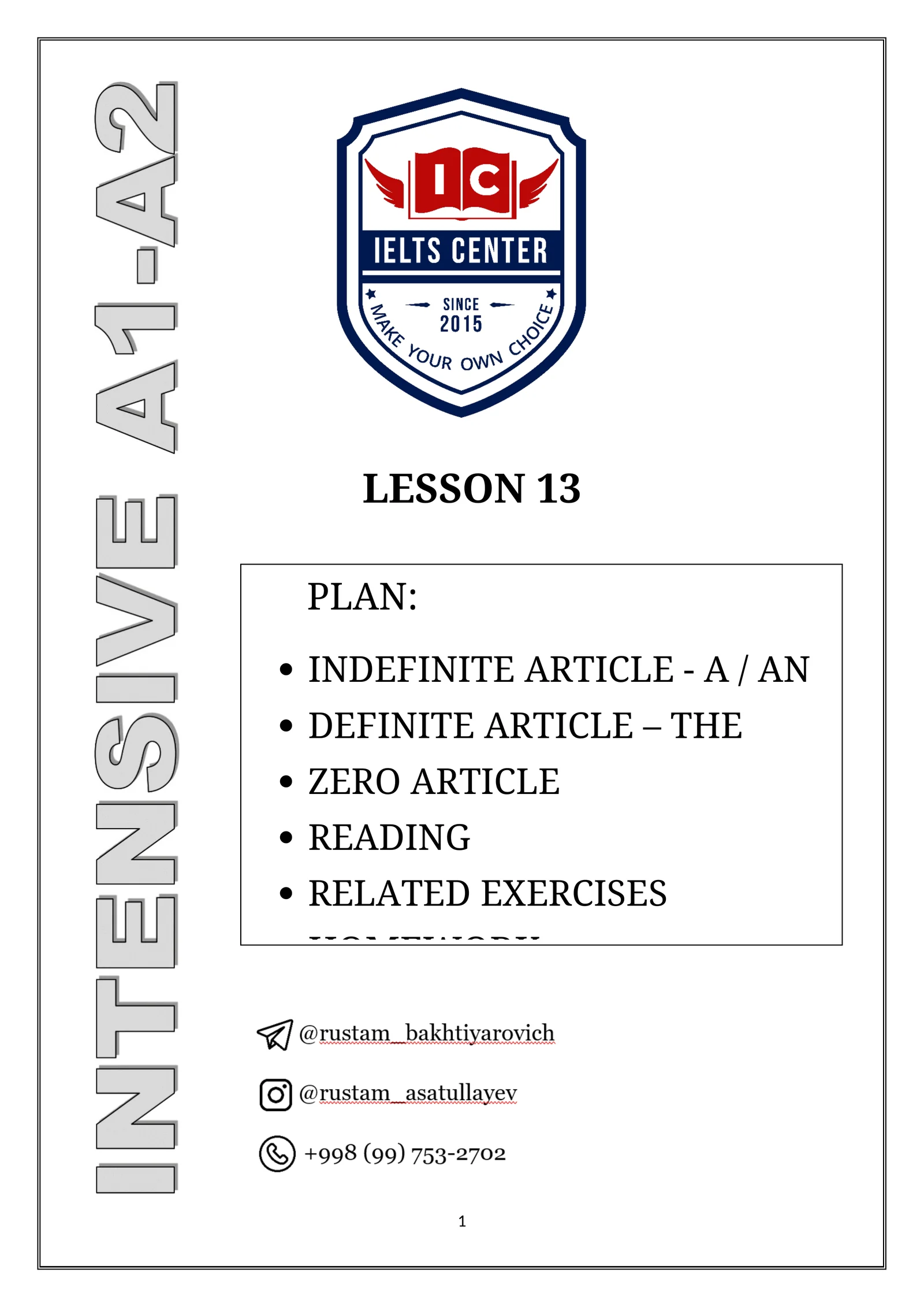 ARTICLES(artikllar)