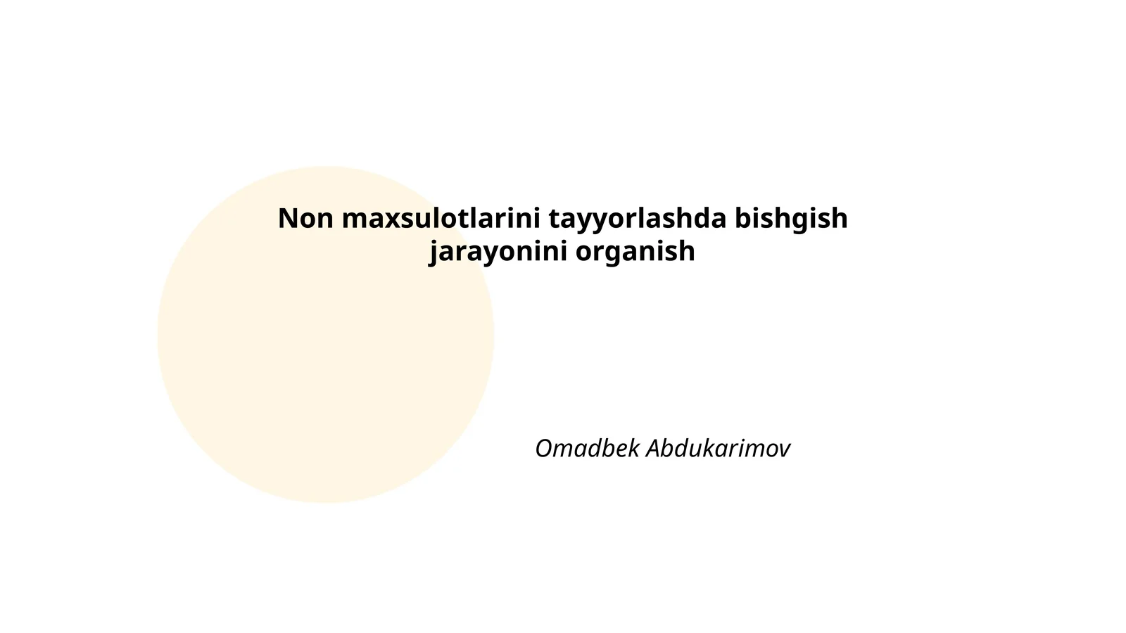 Oziq-ovqat mahsulotlarining xavfsizligini ta'minlash