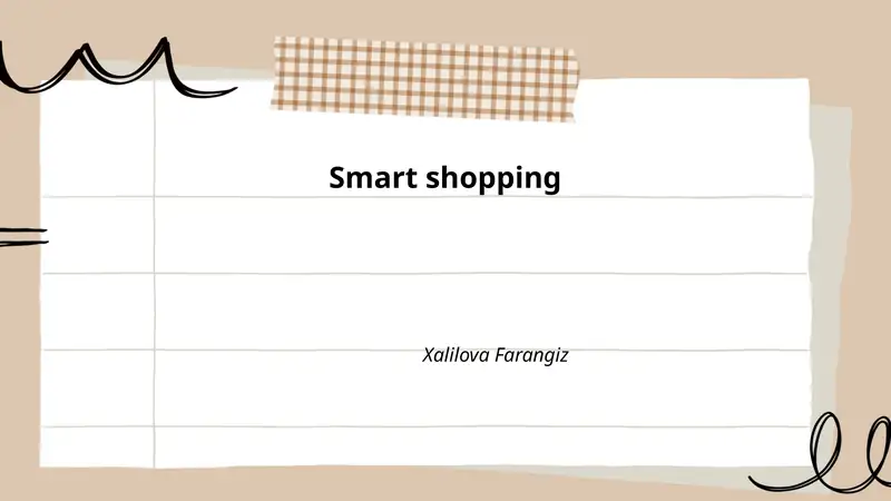 Aqlli xarid qilish tamoyillari va foydalari